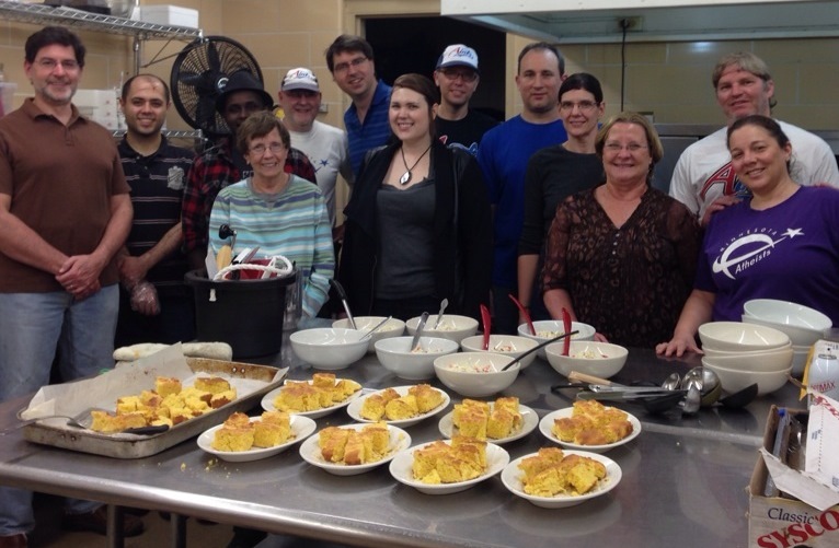 volunteers at family place